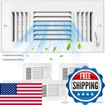 Dgb 6 Pcs 10x8 Inch Air Vent Covers - 3-way Solid Metal Wall Ceiling Register. Fixed Price $144.28.