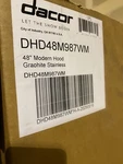 Dacor Dhd48m987wm 48" Graphite Stainless Hood W/1200 Cfm Blower. Fixed Price $2999.00.