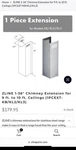 Chimney Hood Extension Kit For Range Hoods - Stainless Steel. Fixed Price $150.00.
