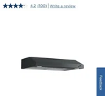 Ge 30" Energy Star Certified Under The Cabinet Hood. Fixed Price $430.00.