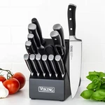 Viking 15-piece German Steel Kitchen Knife Block Set, Ergonomic, Riveted, New. Fixed Price $192.99.