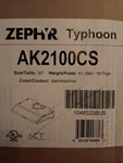 Zephyr Typhoon 30" Ducted Under Cabinet Range Hood With Light In Stainless Steel. Fixed Price $650.00.
