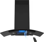 36" Black Island Range Hood, 700 Cfm, Ductless/ducted, Led Light, Remote Control. Fixed Price $618.99.