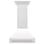 Zline 30" Satin Stainless Steel Wall Range Hood White Shell 8654snz-wm30-g. Fixed Price $1649.99.