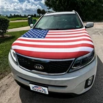American Flag For Car Hood Cover Universal Size Elastic Polyester Patriot Usa. Fixed Price $34.00.