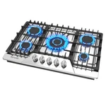 Topwish 30" Gas Cooktop 5 Sabaf Burners High Efficiency Stove Top. Fixed Price $433.41.