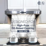 Pacific Sc88bs Powerful 1000 Cfm, Steam Clean, 30" Range Hood Made In Taiwan. Fixed Price $999.00.