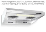 Pacific Range Hood, 900 Cfm, 30 Stainless Steel, Auto Heat Cleaning,pw2300has. Fixed Price $499.00.