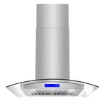 30 In. Lumin Collection 380 Cfm Ductless Island Range Hood, Soft Touch Controls,. Fixed Price $487.97.