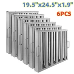 6pcs 19.5x24.5x1.9 Stainless Steel Hood Grease Commercial Exhaust Filter Baffle. Fixed Price $103.99.