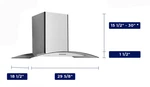 Wm-600ss-30 Hauslane Wall Mount Range Hood - Ducted Convertible- Dw Safe Filters. Fixed Price $279.99.