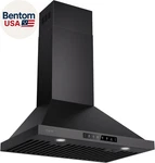 Black 30 Inch Pro Wall Mount Range Hood 980cfm, Direct 3 Speed Panel With Gestur. Fixed Price $726.28.