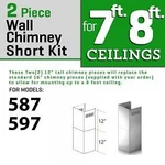 Zline Short Wall Chimney Kit For 7-8 Ft Ceiling Models 587, 597 (sk). Fixed Price $119.00.