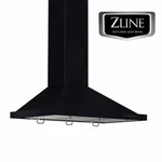 Zline 36" New Designer Wall Range Hood Black Finish Crown Molding Led 8kbb-36. Fixed Price $1199.99.