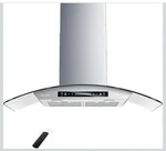 Hisohu 36" Wall Mount Range Hood Glass Stainless Steel 780 Cfm Hands Free Remote. Fixed Price $199.95.