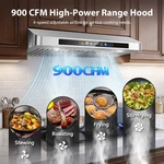 Tieasy Under Cabinet Hood 30 Inch 900 Cfm 4 Speed Fan Dishwasher Safe Filters. Fixed Price $269.99.