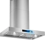 30 Inch Wall Mount Range Hood, 1200 Cfm With 4-speed Gesture Sensing & Touch Con. Fixed Price $379.99.