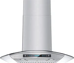 30" Wall Mount Range Hood 900 Cfm, Touch Control, Gesture Sensing, 2 Lights. Fixed Price $549.99.