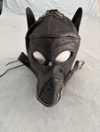 Mr. S Leather Custom Dog Hood W/ Detachable Snout & Buckled - Large. Fixed Price $369.00.