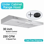 Kitchen Range Hood 30 Inch Under Cabinet Cook Vent 230cfm Fan Ducted/ductless. Fixed Price $95.99.
