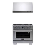36 In. 5.2 Cu. Ft. Dual Fuel Range For Propane Gas + Under Cabinet Hood. Fixed Price $7564.61.