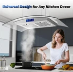 Tieasy 36" Island Glass Range Hood 700cfm Stainless Steel Vent Touch Control New. Fixed Price $349.99.