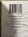 Zline 8654bg36 36 Inch Wall Mount Chimney Hood With 700 Cfm Internal Blower. Fixed Price $1299.00.