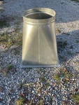 22x22in Square Tdc Flange To 16in Round Duct Transition, 24in Length. Fixed Price $125.00.