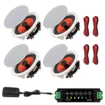 4*herdio 6.5" Restaurant Cafe Ceiling Speaker Bluetooth Wireless Flush Mount Kit. Fixed Price $124.70.