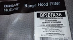 Nutone Broan Range Hood Filter Bpjdfa36 Replaces 11 7/8" X 17 3/8". Fixed Price $21.25.