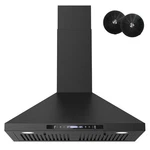 Firegas Wall Mount Black Range Hood 30 Inch 900 Cfm Ducted 3 Speed. Fixed Price $204.59.