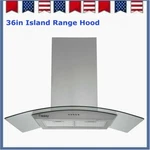 Tieasy 36 In Island Range Hood 900cfm Stainless Steel Tempered Glass 3-speed New. Fixed Price $345.99.