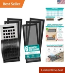 Washable Mesh Vent Covers - 6 Pack Magnetic Dust Filters For Home & Rv Style. Fixed Price $36.99.