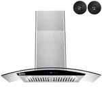 30 In. 217 Cfm Convertible Wall Mount Range Hood In Stainless Steel W/ Tempered. Fixed Price $223.99.