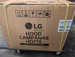 Lg 30 In. Smart Wall Mount Range Hood With Led Lighting In Black Stainless Steel. Fixed Price $750.00.