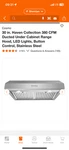 Cosmo 30" 380 Cfm Ducted Under Cabinet Range Hood Kitchen Stainless Steel. Fixed Price $220.00.