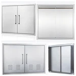 Outdoor Kitchen Doors, Stainless Steel Bbq Double Access Door For Island. Fixed Price $65.99.
