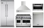Viking 48" Dual Fuel Range And 42" Refrigerator, Dishwasher, Hood, Microwave. Fixed Price $37166.00.