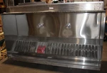 8ft Commercial Restaurant Range Hood Stainless Steel Pdi, W/ Make-up Air Piece. Fixed Price $2000.00.