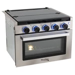 Recpro 21" Tall 3 Burner Propane Rv Stove Gas Range Without Hood, Silver. Fixed Price $625.99.