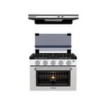 Camplux 17 Tall Gas Range Oven Stove W/ductless Hood Rv Kitchen Cooktop. Fixed Price $759.99.