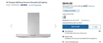 Ge Range Hood Ducted 36 Designer Wall Mount W/ Dimmable Led Lighting.. Fixed Price $750.00.