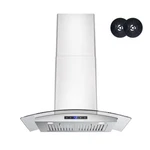 Wall Mount Range Hood 30 Inch 600cfm 3 Speed Led Stainless Steel Firegas Ducted. Fixed Price $369.99.
