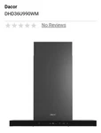 Dacor 36" Graphite Stainless Wall Mount Smart Range Hood - Dhd36u990wm. Fixed Price $1680.00.