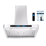 Awoco Rh-wt-v Wall Mount Range Hood, T-shape Kitchen Hood With Adj. Chimney. Fixed Price $340.00.