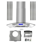 Pemberly Row Stainless Steel 36" 380 Cfm Ducted Island Range Kitchen Hood. Fixed Price $584.56.