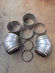 2 Pcs 8" Triple Wall Stainless Steel Chimney Pipe Dura Vent 45 Gas Lp Fireplace. Fixed Price $170.00.