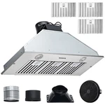 36" Built-in/insert Range Hood 800cfm 3-speed Exhaust Fan Kitchen Stove Knob. Fixed Price $171.99.