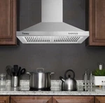30" Wall Mount Range Hood Stainless Steel 450cfm Kitchen Over Stove Vent W/ Leds. Fixed Price $119.99.