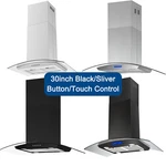 30 Inch Island Range Hood 700cfm Kitchen Vent Black/sliver Button/touch Control. Fixed Price $335.99.